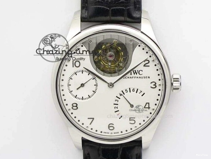 MIROTIME 0203 Portuguese Real PR IW500106 ZF 1:1 Best Edition Grey Dial On Black Leather Strap A52010 V Versatile 7306